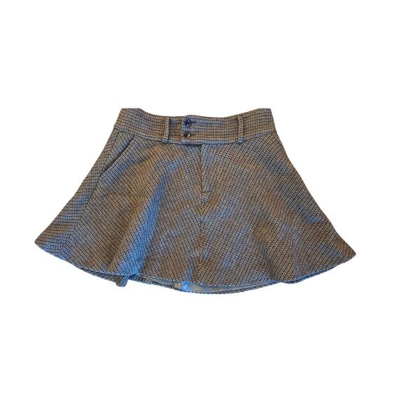 Polo Ralph Lauren Rugby 100% Wool Brown Flared Mini Skirt Dark Academia Sz 4‎ - Picture 2 of 7